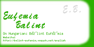 eufemia balint business card